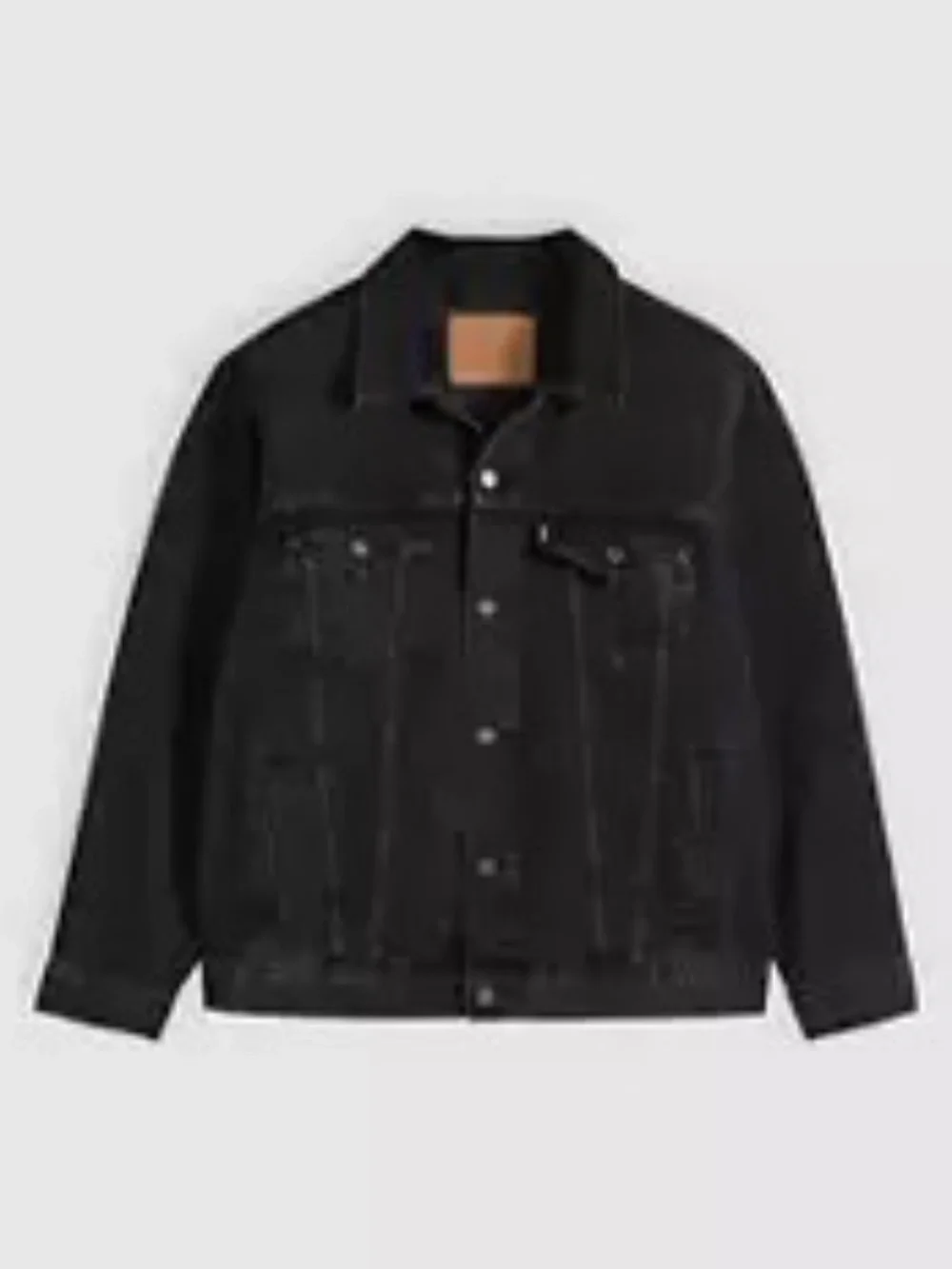 Men's Levi's Relaxed Fit Trucker Jacket Denim Coat Black (At Midnight) ***XXL***